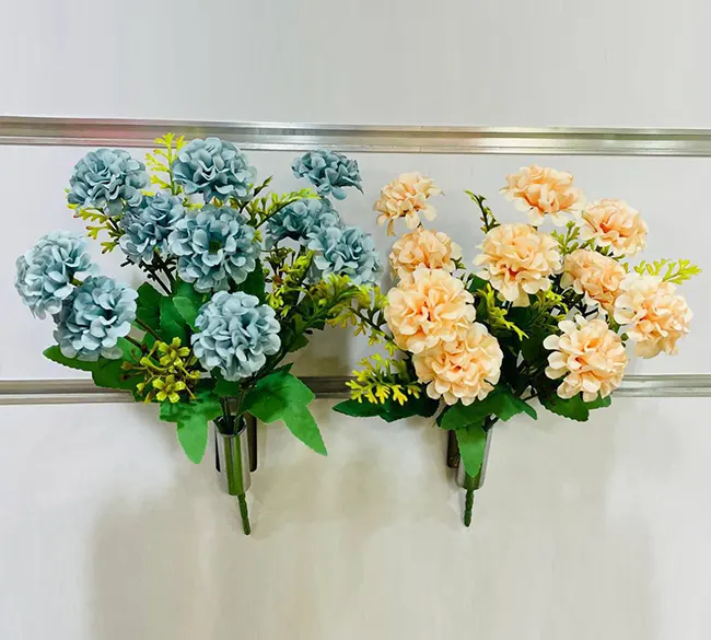بوته میخک 10 گل مصنوعی رنگی
