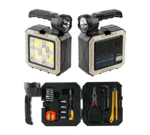 جعبه ابزار چراغ قوه دار سولار مدل C-7739